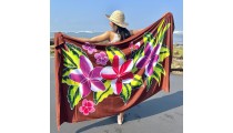 Rayon sarongs pareo unique hand painted originally made in bali by balinese artisans